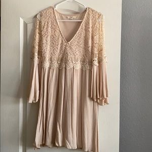 TAN LACE DRESS